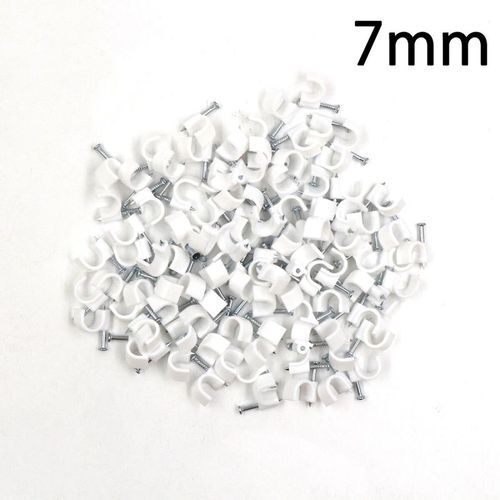 Cable clips 07mm round pack