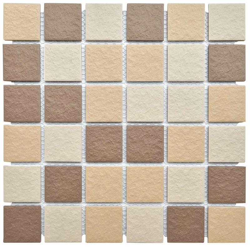 Mosaic glass& stone creme
