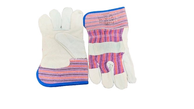 Gloves leather-candy stripe