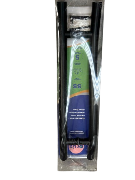 Pull handle ss black round 600mm