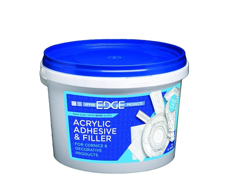 Upper edge acrylic cornice glue Upper edge acrylic cornice glue