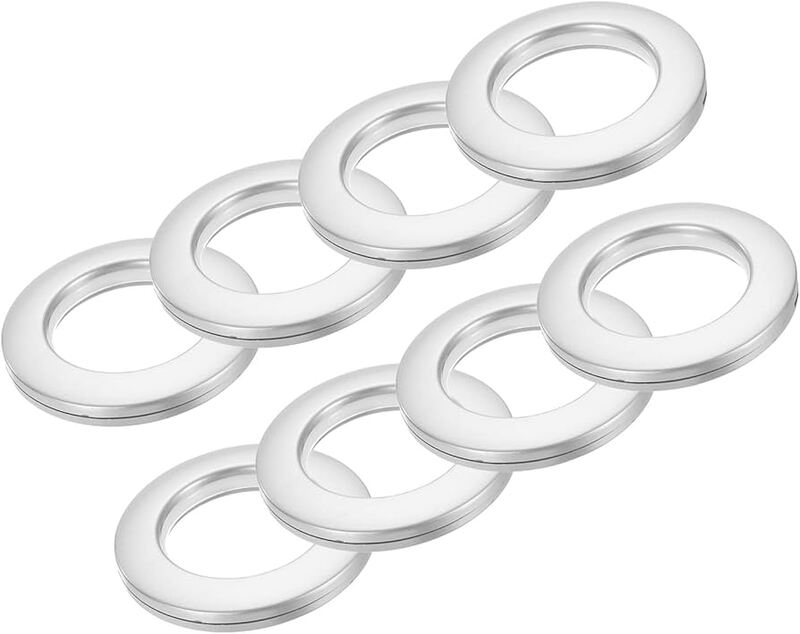 Grey plastic curtain rings