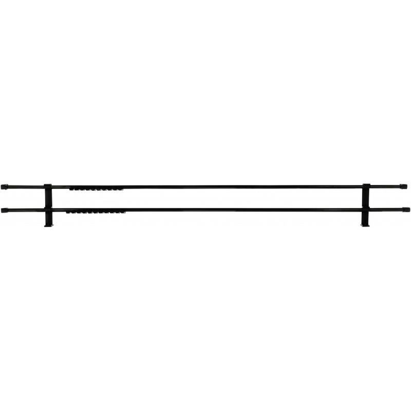 Black double curtain track