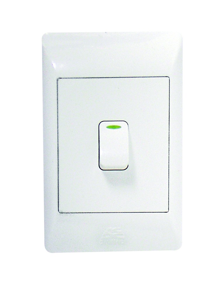 1-Lever 1-way switch 2x4 c/w
