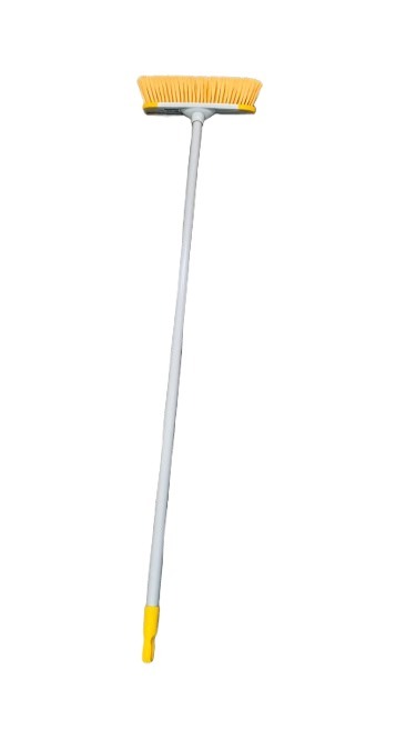 Yellow soft broom with handle