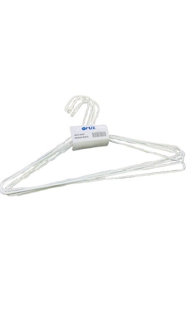 White steel wire hanger pack of 5