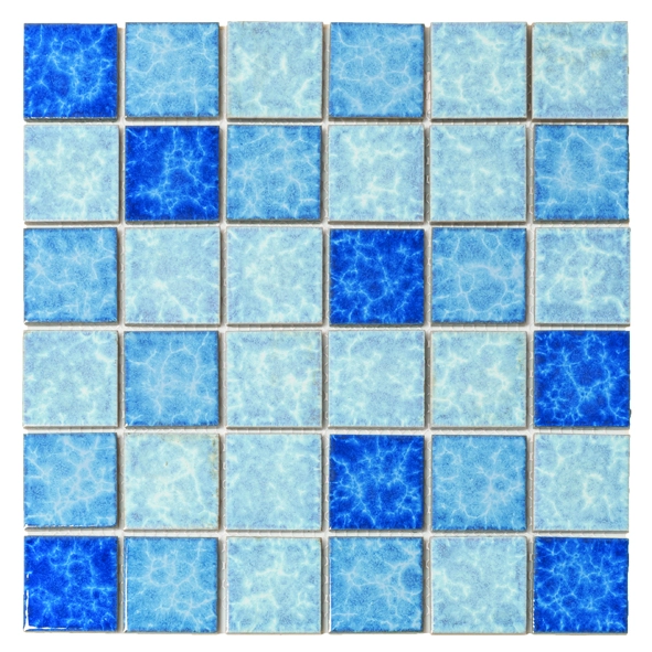 Mosaic glass & stone aqua